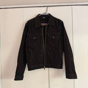 Levi's Men's Black Denim Jacket w/ Bronze YKK Zipper & Gunmetal buttons | Small